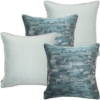 Aliza Bundle - Self Piping Rectangular Patterned Cushion | Knot Home