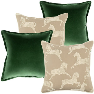 Andres Bundle - Green Horse Sewed Cushion Bundle | Knot Home