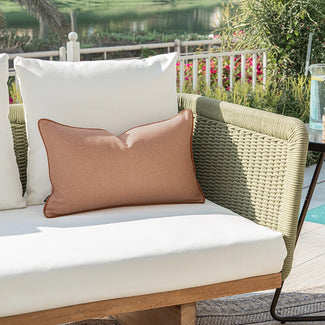 Aelia Tangelo Ii Woven Micro Texture Rust Cushion | Outdoor Cushion | Product Image 2