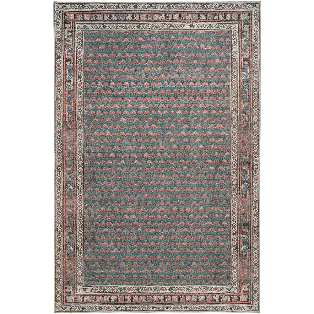 Vincent Denim Traditional Pattern Slate Blue And Terracotta Carpet | Power Loomed Carpet | Product Image 14