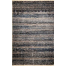 Alexander Ashton Blue And Grey Striped Carpet