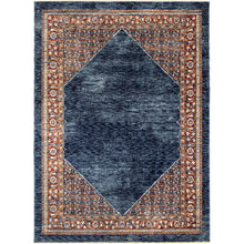 Amira Sky Navy Blue And Red Area Carpet