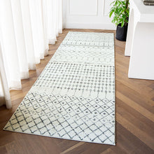 Conrad Ebony White And Grey Folk Design Carpet
