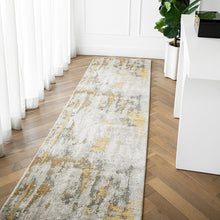 Cooper Goldberg Grey And Gold Abstract Carpet