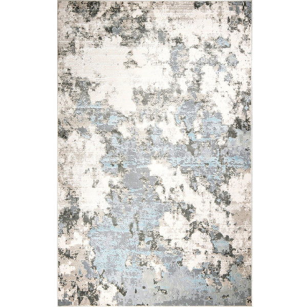 Cooper Sky Blue Grey Abstract Textured Carpet