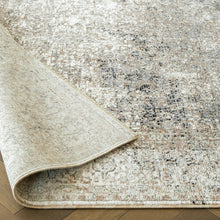 Ethan Dune Distressed Grey Beige Abstract Carpet