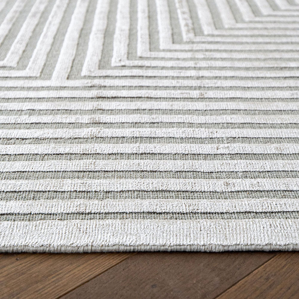 Harf Noon Ashton Grey Geometric Line Pattern Carpet