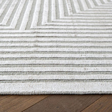 Harf Noon Ashton Grey Geometric Line Pattern Carpet
