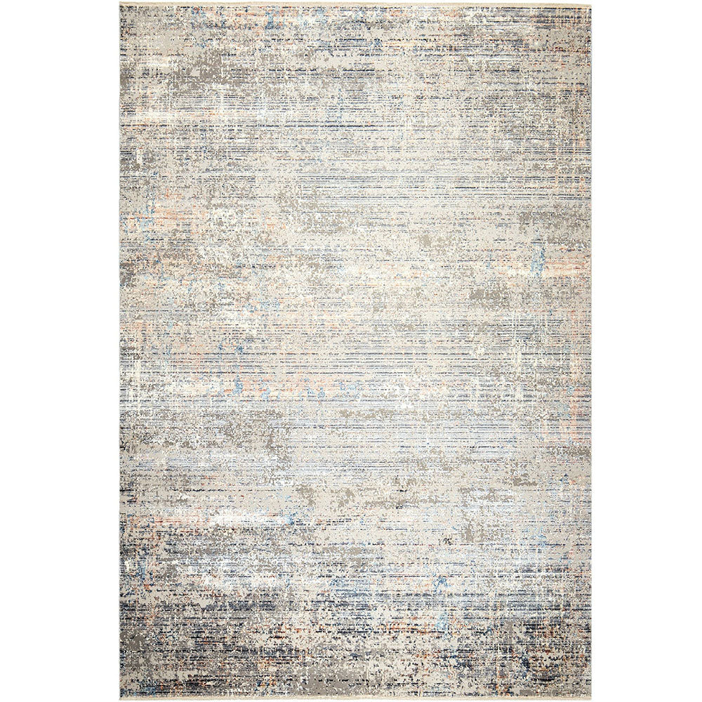 Jacob Sandy Distressed Rust And Grey Striped Carpet