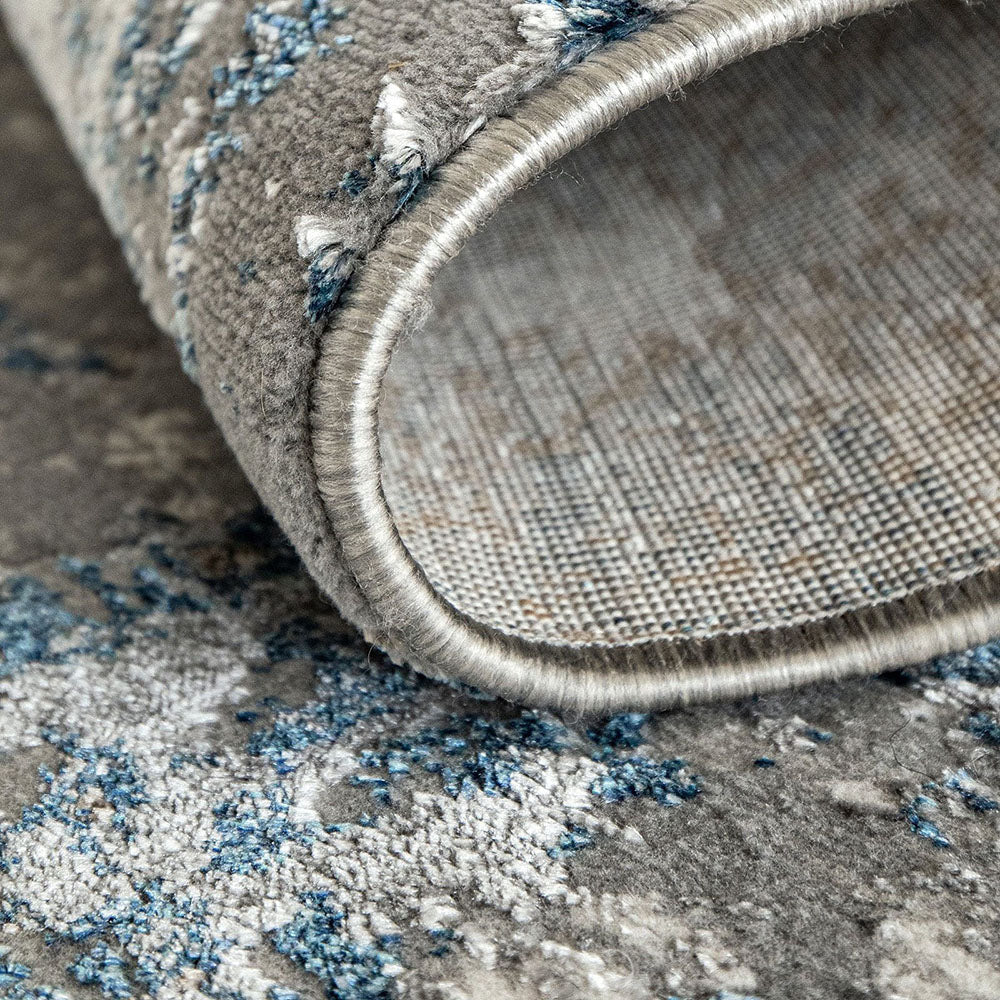 Jacob Sky Grey Blue Textured Carpet