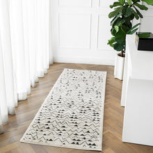 Renzo Fume Grey And Beige Geometric Pattern Carpet