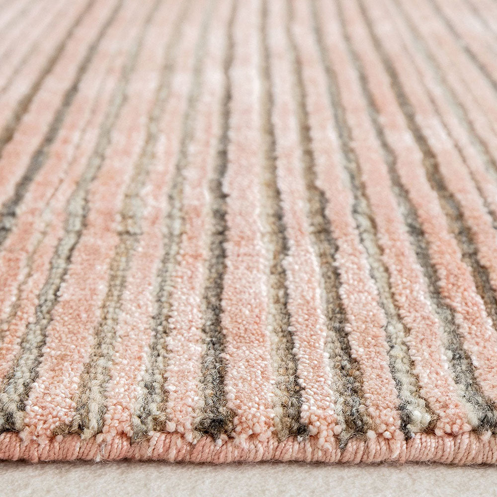 Rita Rosso Rust And Beige Striped Carpet
