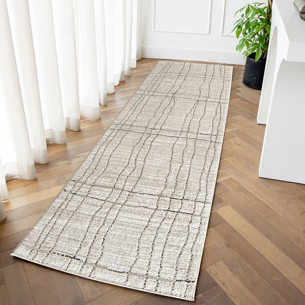 Zen Bianca Ivory Textured Carpet