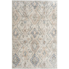 Zen Sandy Beige Blue Transitional Carpet